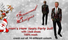 !Essensual Designs Men's New years Party Suit FIREWORKS