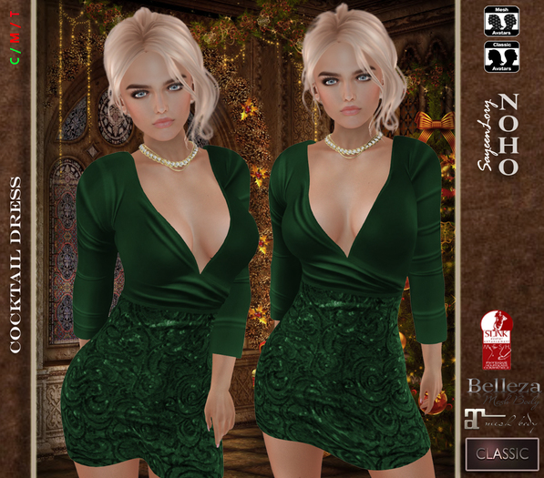 ~noho~ Cocktail Dress #1 (box) green