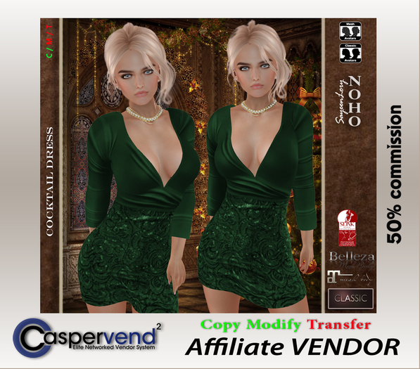 Affiliate Vendor [NOHO] - Cocktail Dress #1 green