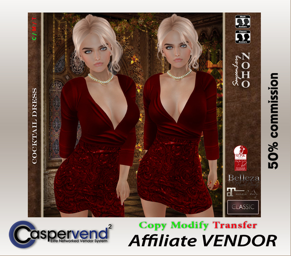 Affiliate Vendor [NOHO] - Cocktail Dress #1 red