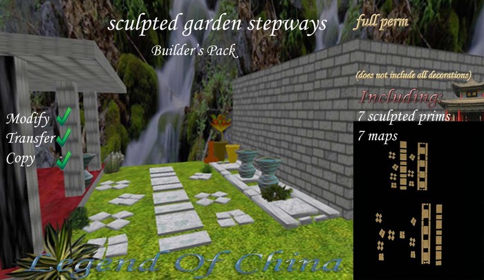 Bulders:sculpted garden stepways 
