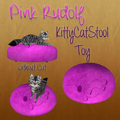 KittyCat Pink Rudolf Stool Toy BOX
