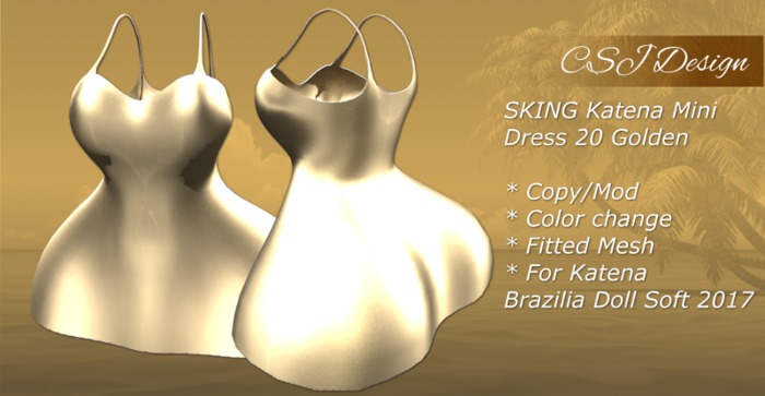 CSJ Katena Doll Mini Dress 20 (Golden)