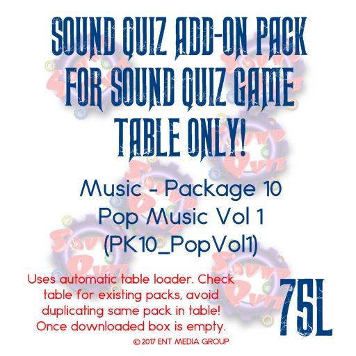 Sound Quiz PK10_MUS_POPVol1 add on pack