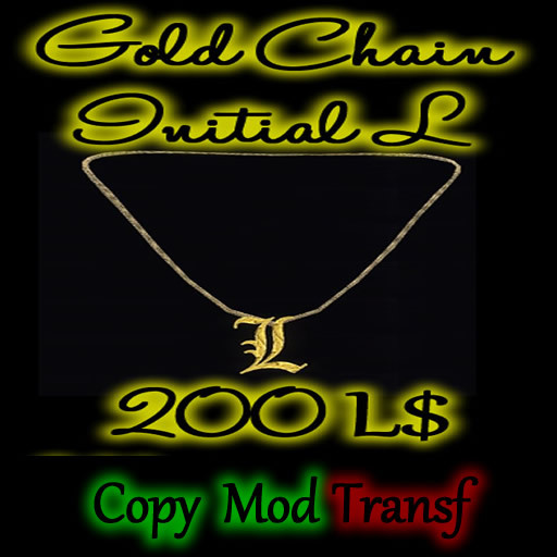 Gold Chain initial L 