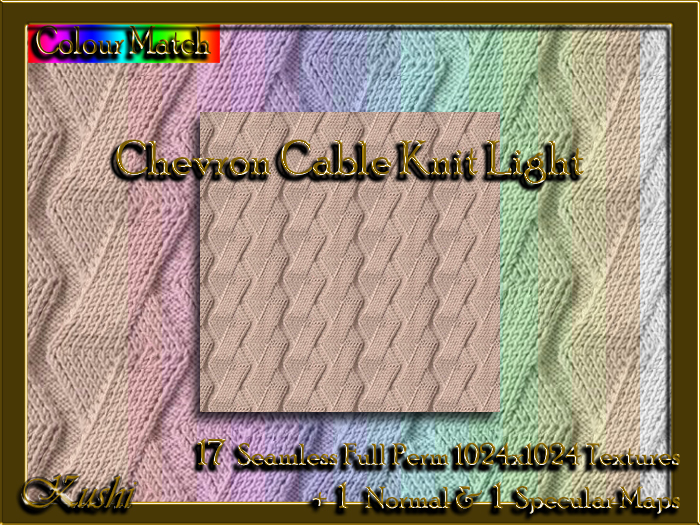 Chevron Cable Knit Light Seamless Textures 