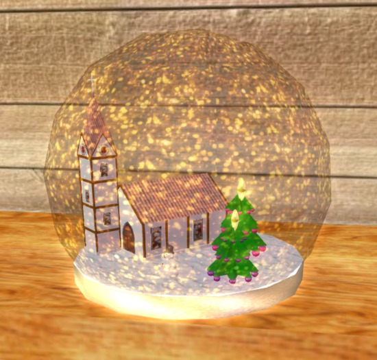 Schneekugel Kirche (Mesh)