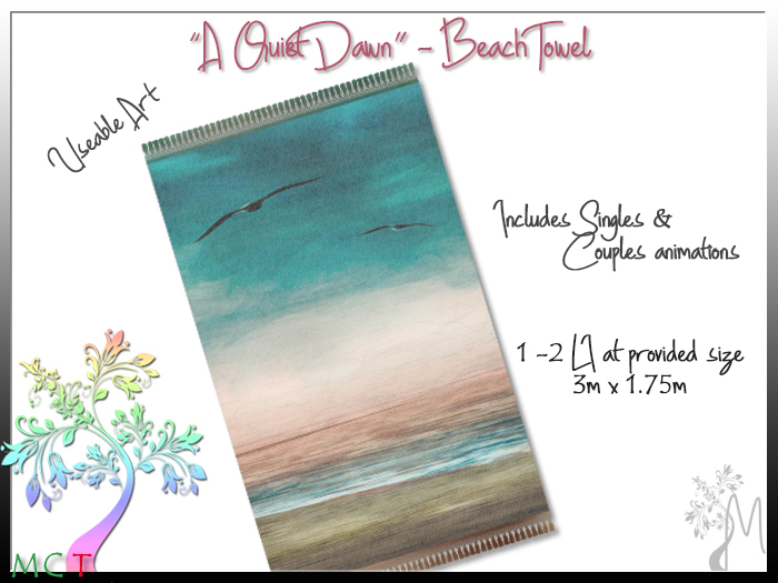 "A Quiet Dawn" Beach Towel