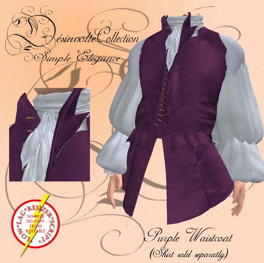 Désinvolte Collection - Purple Waistcoat