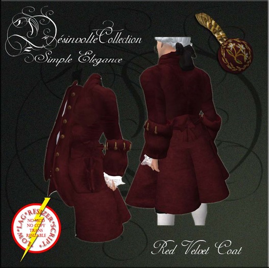 Désinvolte Collection - Red Velvet Coat