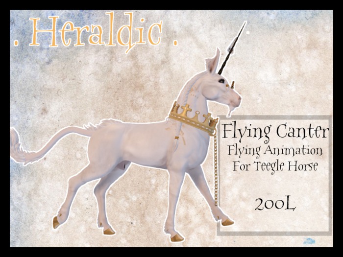. heraldic . flying canter
