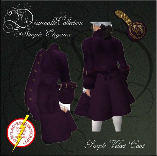 Désinvolte Collection - Purple Velvet Coat