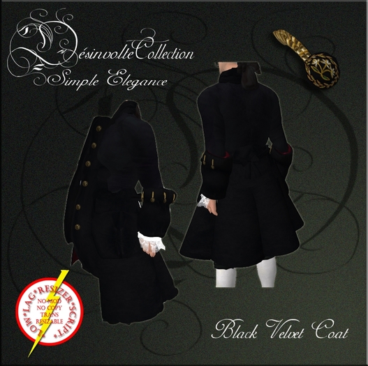 Désinvolte Collection - Black Velvet Coat