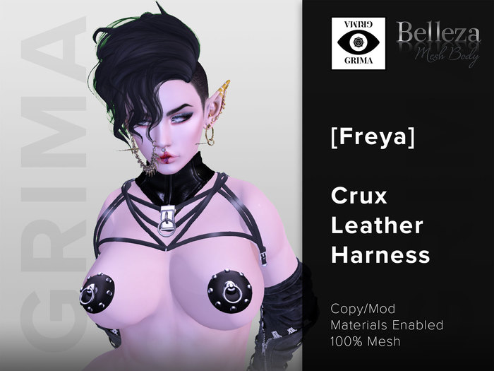 GRIMA: Crux Leather Harness BOXED DEMO [Belleza Freya]
