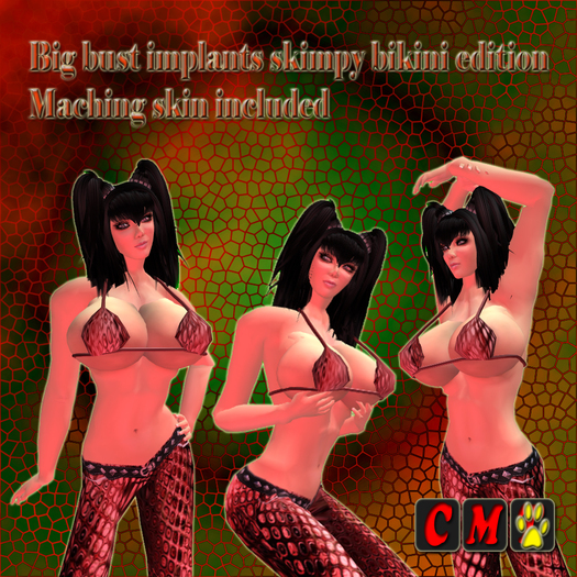 Big bust implants Skimpy bikini edition