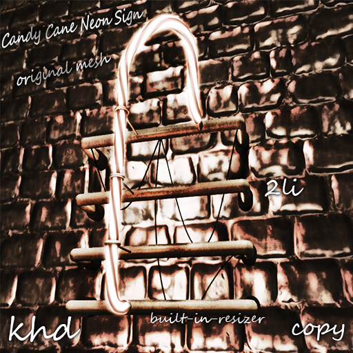 .::KHD::. Candy Cane Neon Sign