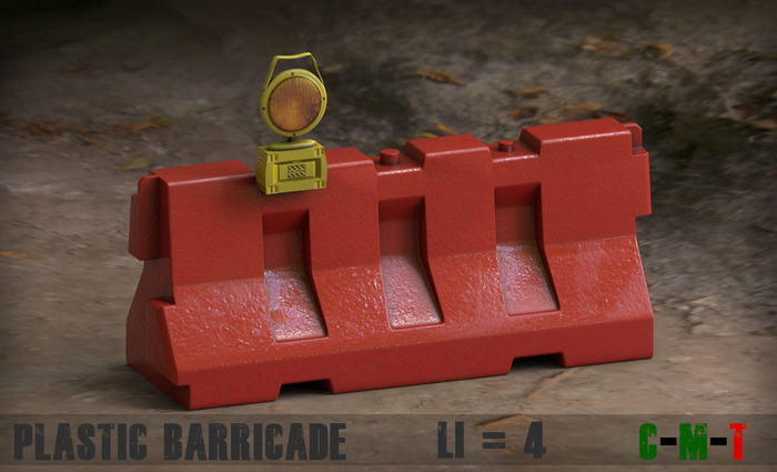 BARRICADE - Plastic Barricade - Traffic light - 4 Different Textures - 2 Old Textures - LI 4 - Copy - Mod