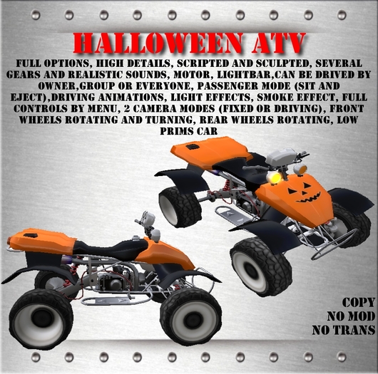 Halloween vehicle Halloween ATV Halloween bike Halloween car Halloween motorcycle Halloween bike Hal