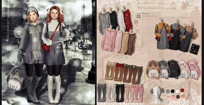 =Zenith=Bear Bow earmuffs (Pink)