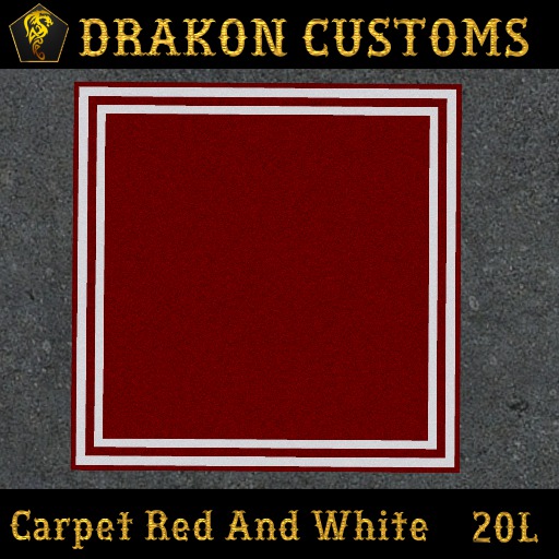 Carpet Red And White