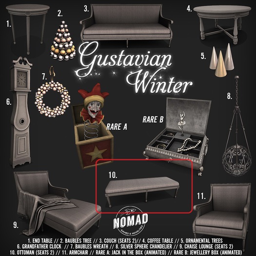 NOMAD // Gustavian Winter // 10 bench
