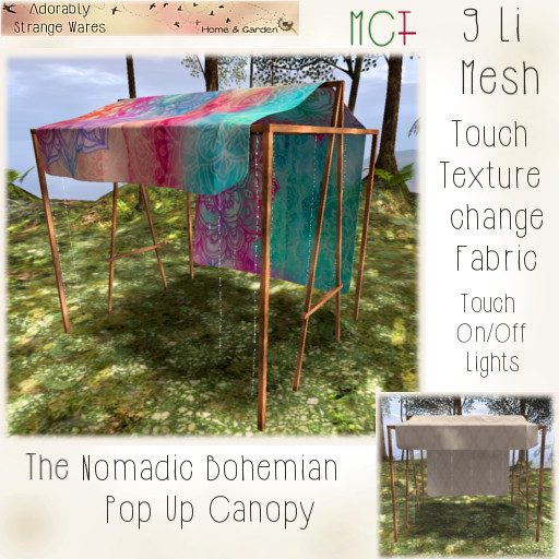 ~ASW~ The Nomadic Bohemian Pop up Canopy