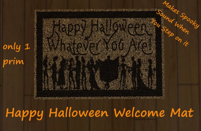 Happy halloween welcome mat with sound