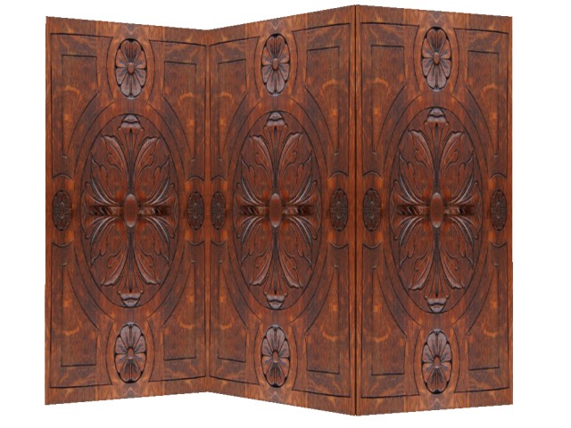 Carved Flower  Room divider
