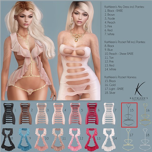15 (T) Kaithleen's Pocket Harness - Black Maitreya