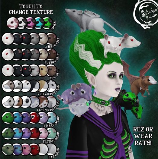 Schadenfreude Bones Ear Lab Rat RARE