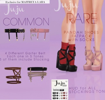 Second Life Marketplace - [Juju] PandaH Garter 1 Nude COMMON