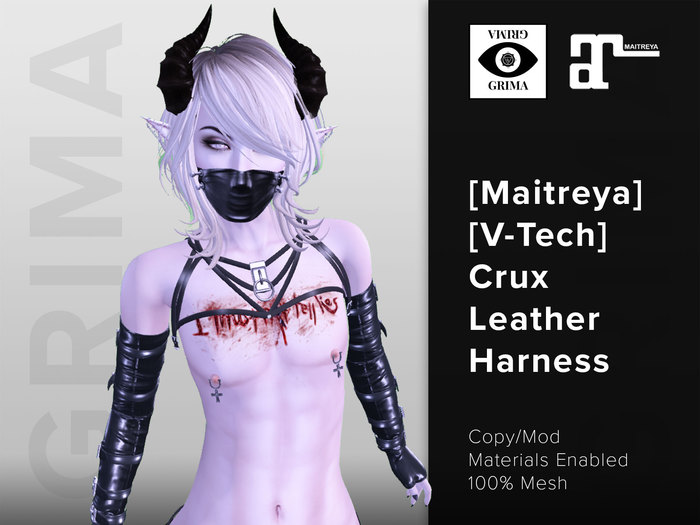 GRIMA: Crux Leather Harness [Maitreya / V-Tech] BOXED