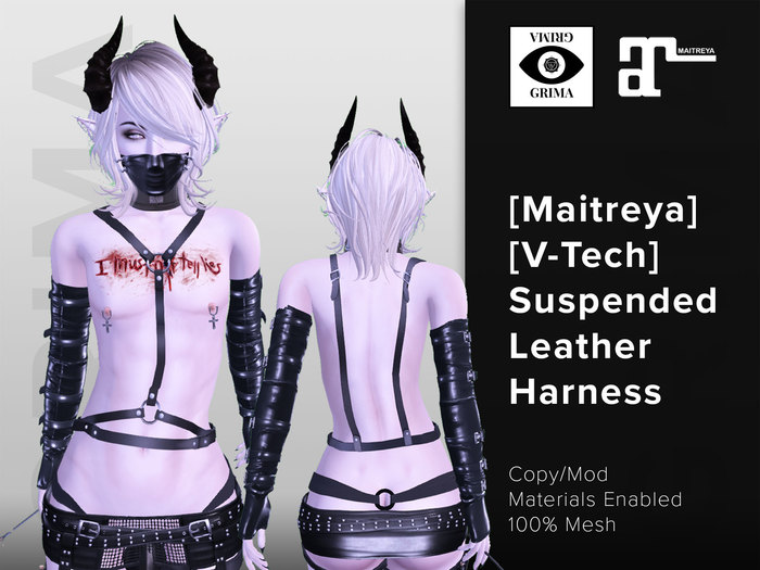 GRIMA: [Maitreya/V-Tech] Suspended Leather Harness BOXED