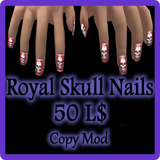 Royal Skull nails 