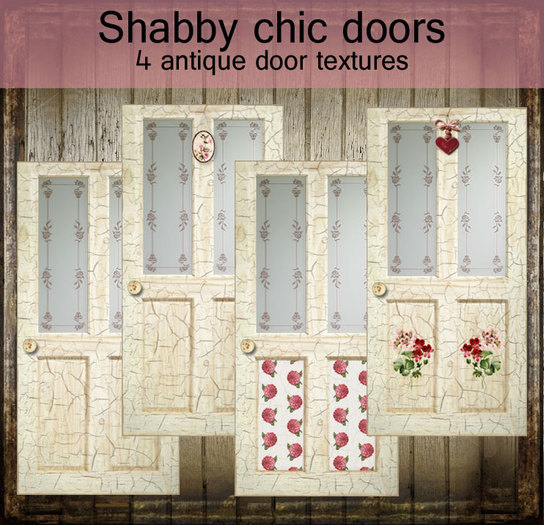 Shabby chic door textures