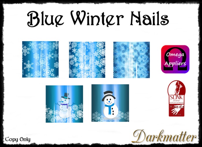 Blue Winter Nails