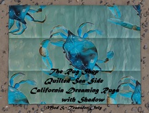 Sea Side water colors, crabs, Tiled Rug 3x4