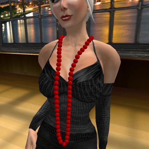 Red Big Long Necklace