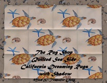 Sea Side water colors, Turtles A, Tiled Rug 3x4