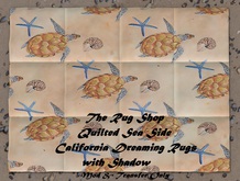 Sea Side water colors, Turtles B Tiled Rug 3x4