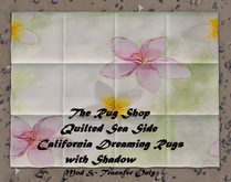 Sea Side water colors,Plumeria A, Tiled Rug 3x4
