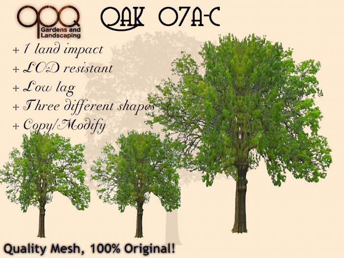 Second Life Marketplace OPQ Oak 07ac Low lag, low land impact