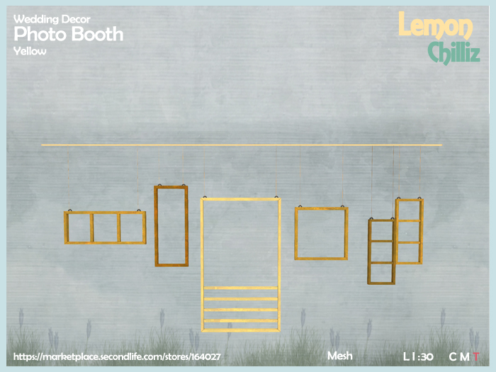 Wedding Decor - Photo Booth - Yellow (Mesh) [Lemon Chilliz]