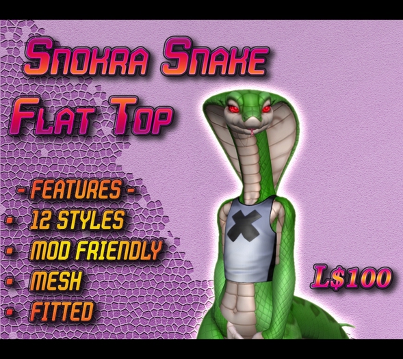 [T.T.D.] Flat Snokra Snake  Top
