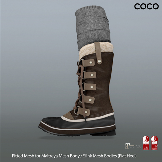 *COCO*_SnowBoots+Socks_DarkBrown