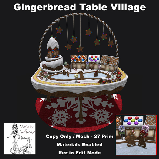 Gingerbread Table Village