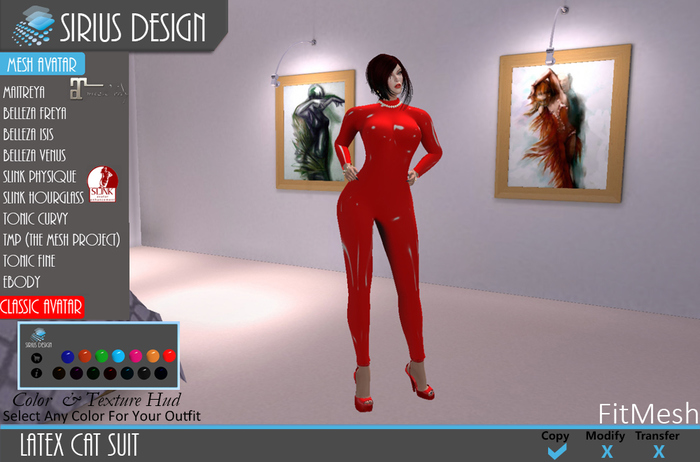 Sirius Design Latex Cat Suit Boxed