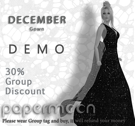 PaperMoon DECEMBER Gown - D E M O