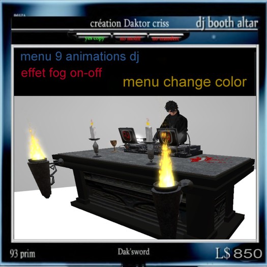 dj booth Altar ........