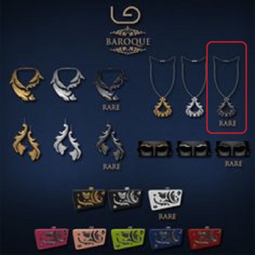 LaGyo_Baroque long necklace Black RARE 